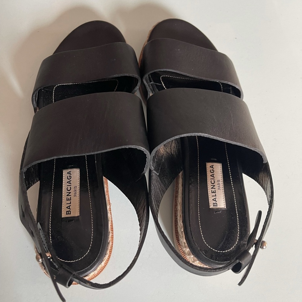 Women’s Balenciaga Black Leather Sandals